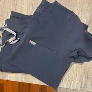 Figs Dark Harbor Yola High Waisted TALL + Catarina Scrubs Set